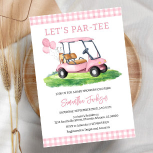 Invitación de baby shower de golf Let's Par-tee Ba