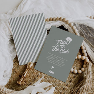 Invitación de Baby Shower de Golf 'Nuevo en el Clu