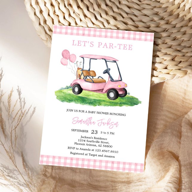 Invitación de Baby Shower de Golf 'Vamos a Par-tee (Subido por el creador)