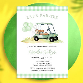 Invitación de Baby Shower de Golf 'Vamos a Par-tee
