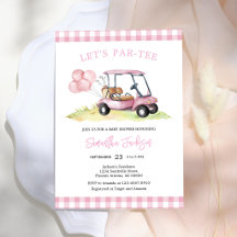 Invitación de Baby Shower de Golf 'Vamos a Par-tee