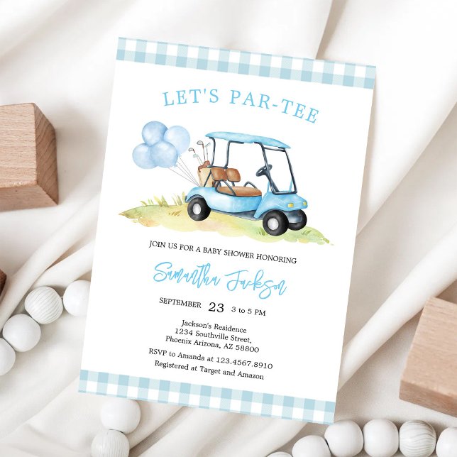 Invitación de Baby Shower de Golf 'Vamos a Par-tee (Subido por el creador)