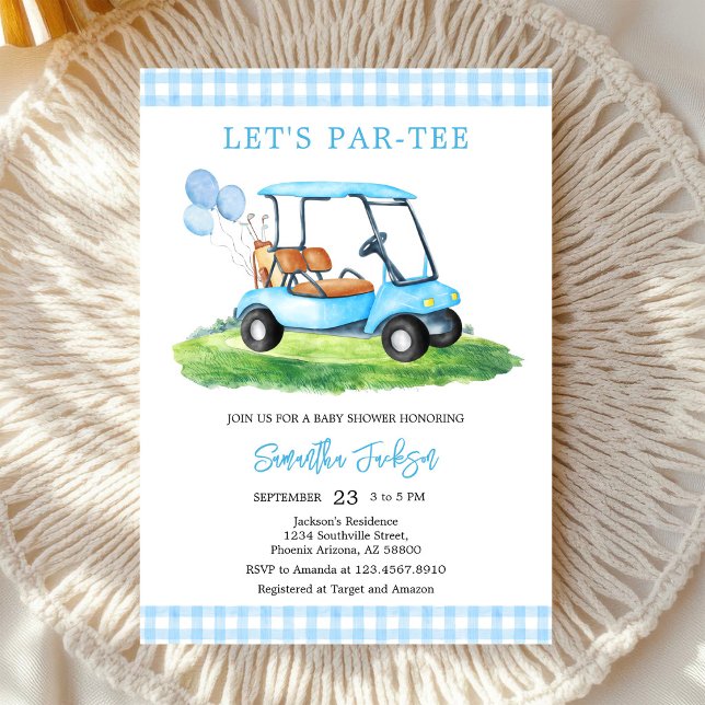 Invitación de Baby Shower de Golf 'Vamos a Par-tee (Subido por el creador)