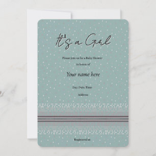 invitación de Baby Shower de gotas de lluvia