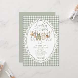 Invitación de baby shower de granja de cultivo loc