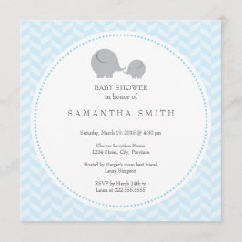Invitación de Baby Shower de Grey Elephant ı