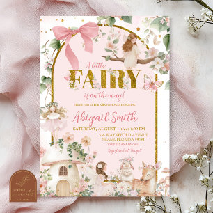 invitación de baby shower de hada del bosque prima