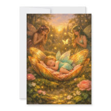 Invitación de baby shower de hada encantada