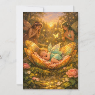 Invitación de baby shower de hada encantada