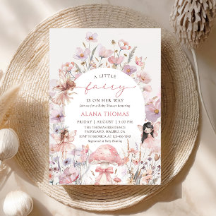 Invitación de Baby Shower de Hada Floral