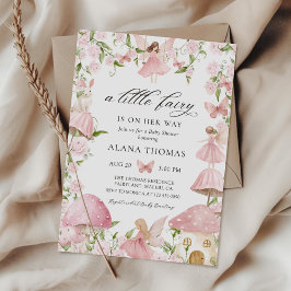 Invitación de baby shower de hada mágica floral ro