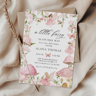 Invitación de baby shower de hada mágica floral ro