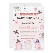 Invitación de Baby Shower de Halloween con Fantasm
