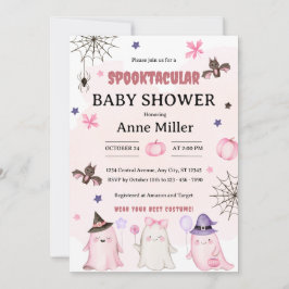 Invitación de Baby Shower de Halloween con Fantasm