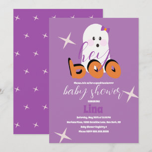 Invitación de Baby Shower de Halloween con Fantasm