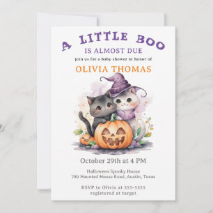 Invitación de Baby Shower de Halloween con pequeño