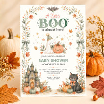 Invitación de Baby Shower de Halloween de Fantasmi