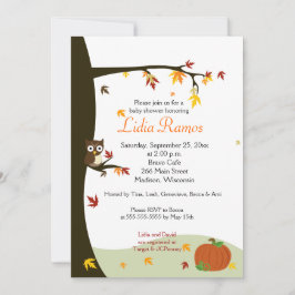 Invitación de Baby Shower de Halloween de otoño 5x