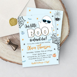Invitación de Baby Shower de Halloween es un chico