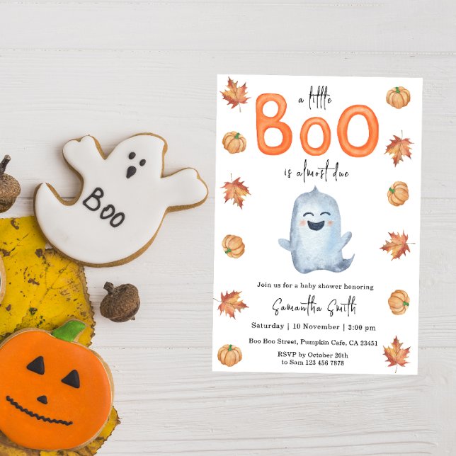 Invitación de Baby Shower de Halloween Ghost Littl (Subido por el creador)