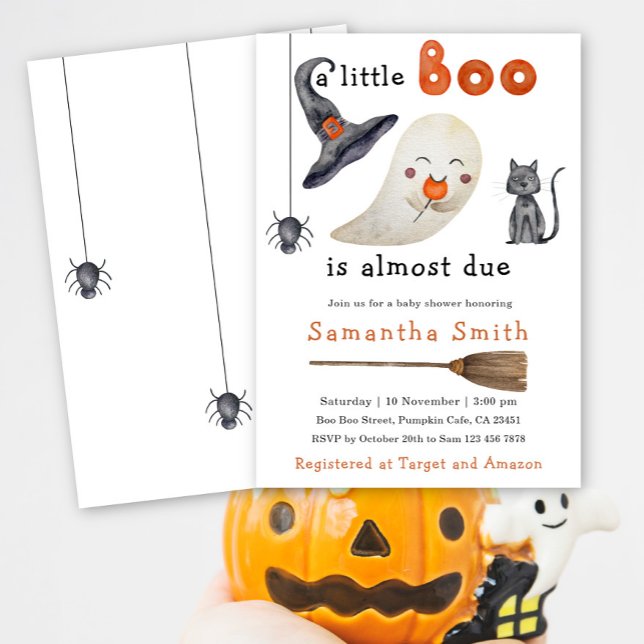 Invitación de Baby Shower de Halloween Ghost Littl (Subido por el creador)