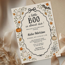Invitación de Baby Shower de Halloween para un peq