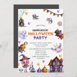 Invitación de Baby Shower de Halloween Pumpkin Lit