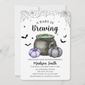 Invitación de Baby Shower de Halloween 'Un Bebé Es