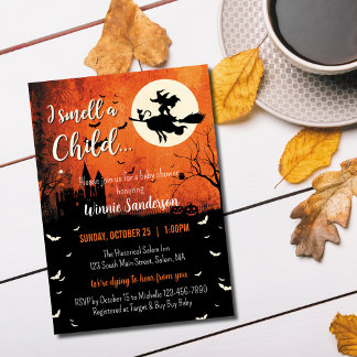 Invitación de Baby Shower de Hocus Pocus