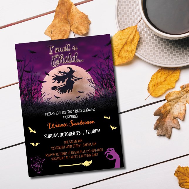 Invitación de Baby Shower de Hocus Pocus (Subido por el creador)