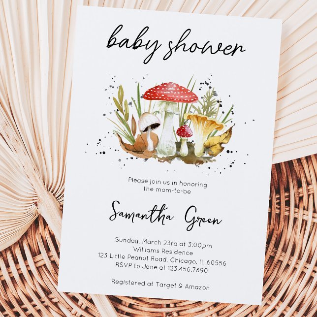 Invitación de Baby Shower de Hongo (Subido por el creador)