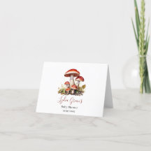 Invitación de Baby Shower de Hongos, Otoño Género 
