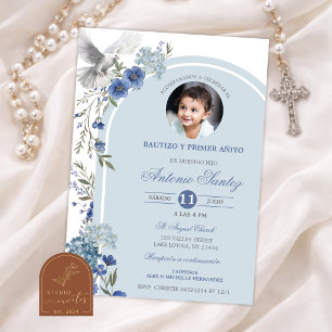 Invitación de Baby Shower de Hortensia de Flor Sil