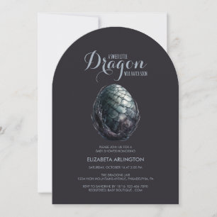 Invitación de Baby Shower de Huevo de Dragón Gótic