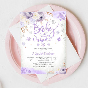 Invitación de Baby Shower de Invierno