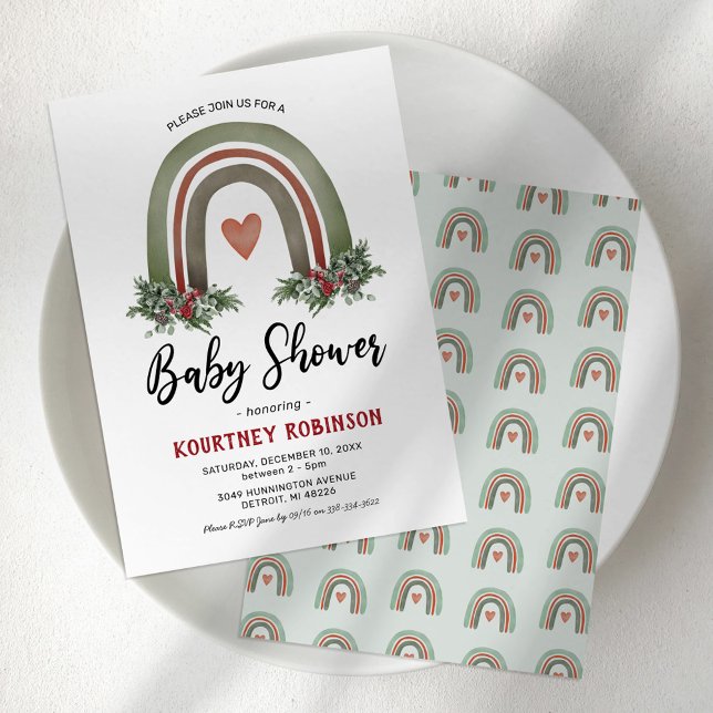 Invitación de Baby Shower de Invierno Arcoiris de  (Subido por el creador)