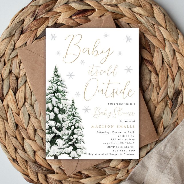 Invitación de Baby Shower de Invierno Baby It’s Co (Subido por el creador)