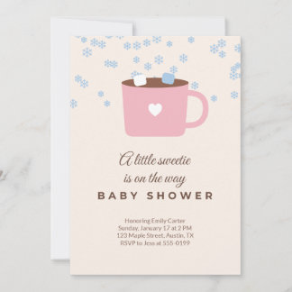 Invitación de Baby Shower de Invierno de Chocolate