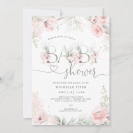 Invitación de baby shower de jardín de primavera
