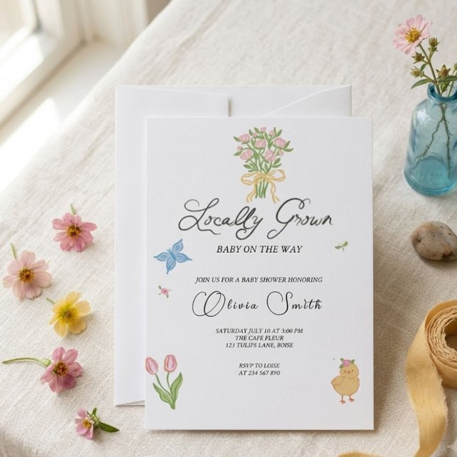Invitación de Baby Shower de Jardín de Primavera ' (Subido por el creador)