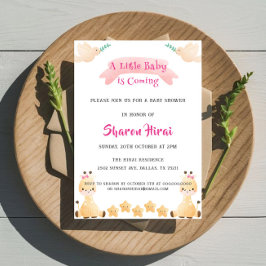 Invitación de Baby Shower de Jirafa Adorable