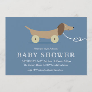Invitación de Baby Shower de juguete de extracción