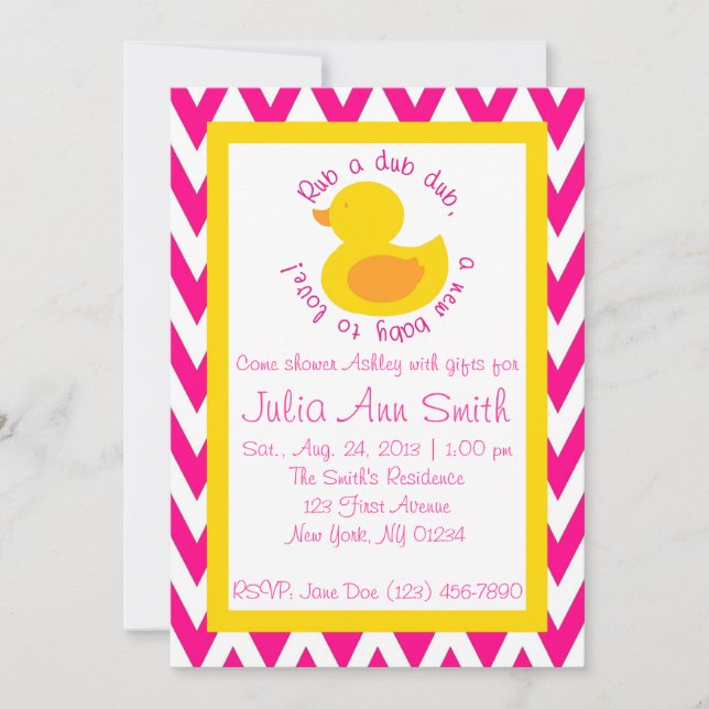 invitación de Baby Shower de la (Anverso)