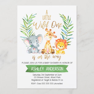 Invitación de Baby Shower de la acuarela de los