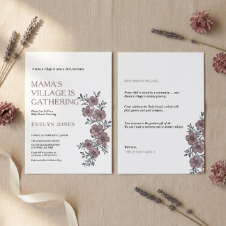 Invitación de Baby Shower de la Aldea de Mamá - 2
