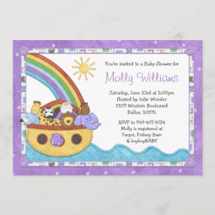 Invitación de Baby Shower de la arca de Noahs