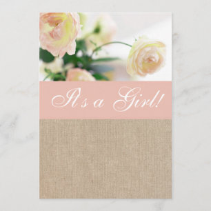 Invitación de Baby Shower de la arpillera del