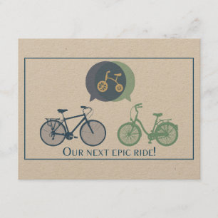 Invitación de Baby Shower de la bicicleta