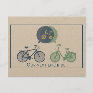 Invitación de Baby Shower de la bicicleta
