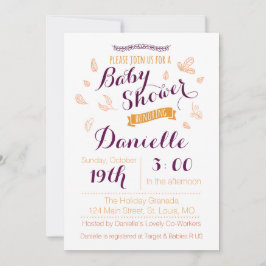Invitación de Baby Shower de la caída